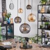 Koyoto hanging light, globe light, pendant light gold, black, 5-light sources
