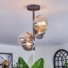 Chehalis ceiling light, globe light 33 cm Amber, clear, Smoke-coloured, 4-light sources
