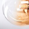 Chehalis ceiling light, globe light 33 cm Amber, clear, 4-light sources
