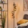 Koyoto globe light, floor lamp blue, chrome, gold, green, clear, coppery, Smoke-coloured, 6-light sources
