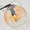 Koyoto globe light, floor lamp Amber, clear, 5-light sources