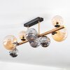 Chehalis ceiling light, globe light gold, black, 8-light sources