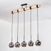 Ripoll hanging light, globe light, pendant light Ecru, black, 5-light sources