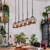 Ripoll hanging light, globe light, pendant light Ecru, black, 5-light sources