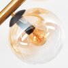Gastor ceiling light, globe light gold, black, 8-light sources