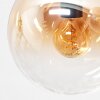 Gastor ceiling light, globe light gold, black, 8-light sources