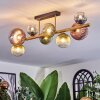 Chehalis ceiling light, globe light gold, black, 8-light sources