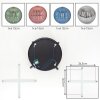 Chehalis ceiling light, globe light blue, green, coppery, Smoke-coloured, 4-light sources