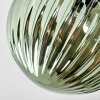 Chehalis ceiling light, globe light blue, green, coppery, Smoke-coloured, 4-light sources