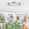 Finsrud ceiling light, Panel LED matt nickel, 1-light source