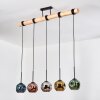 Ripoll hanging light, globe light, pendant light Ecru, black, 5-light sources