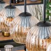 Ripoll hanging light, globe light, pendant light Ecru, black, 5-light sources