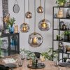 Ripoll hanging light, globe light, pendant light gold, black, 5-light sources