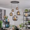 Ripoll hanging light, globe light, pendant light gold, black, 5-light sources