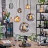 Ripoll hanging light, globe light, pendant light gold, black, 5-light sources