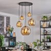 Ripoll hanging light, globe light, pendant light gold, black, 5-light sources