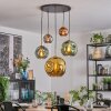 Ripoll hanging light, globe light, pendant light gold, black, 5-light sources