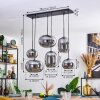 Apedo hanging light, pendant light Smoke-coloured, 6-light sources