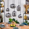 Apedo hanging light, pendant light Smoke-coloured, 6-light sources