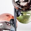 Chehalis ceiling light, globe light 33 cm blue, chrome, green, clear, coppery, Smoke-coloured, 4-light sources