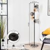 Koyoto globe light, floor lamp Amber, Smoke-coloured, 5-light sources