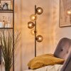 Koyoto globe light, floor lamp Amber, Smoke-coloured, 5-light sources
