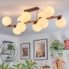 Gastor ceiling light, globe light gold, black, 10-light sources