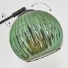Koyoto globe light, floor lamp blue, gold, green, coppery, 5-light sources