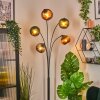 Koyoto globe light, floor lamp blue, gold, green, coppery, 5-light sources