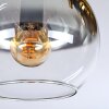 Koyoto ceiling light, globe light gold, black, 3-light sources