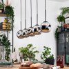 Ripoll hanging light, globe light, pendant light Ecru, black, 5-light sources