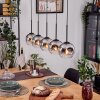 Ripoll hanging light, globe light, pendant light Ecru, black, 5-light sources