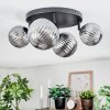 Chehalis ceiling light, globe light Smoke-coloured, 4-light sources