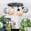 Chehalis ceiling light, globe light Amber, Smoke-coloured, 4-light sources