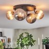 Chehalis ceiling light, globe light Amber, Smoke-coloured, 4-light sources