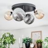 Chehalis ceiling light, globe light Amber, Smoke-coloured, 4-light sources