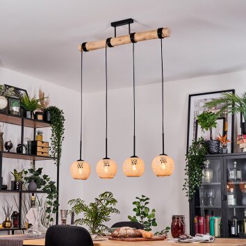 Basto hanging light, pendant light Ecru, black, 4-light sources