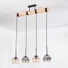 Koyoto hanging light, globe light, pendant light Ecru, black, 4-light sources