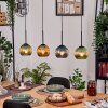 Koyoto hanging light, globe light, pendant light Ecru, black, 4-light sources