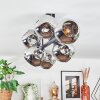 Ripoll ceiling light, globe light chrome, Smoke-coloured, 8-light sources