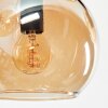 Koyoto ceiling light, globe light Amber, 10-light sources