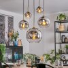 Ripoll hanging light, globe light, pendant light gold, black, 5-light sources