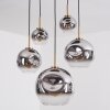 Ripoll hanging light, globe light, pendant light gold, black, 5-light sources