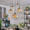 Koyoto hanging light, globe light, pendant light 45 cm Amber, clear, 5-light sources