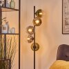 Koyoto globe light, floor lamp blue, gold, green, clear, Smoke-coloured, 5-light sources