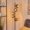Koyoto globe light, floor lamp blue, gold, green, clear, Smoke-coloured, 5-light sources