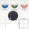 Chehalis ceiling light, globe light blue, green, clear, coppery, 4-light sources