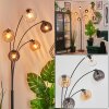 Koyoto globe light, floor lamp Amber, clear, Smoke-coloured, 5-light sources