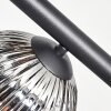 Ripoll ceiling light, globe light chrome, Smoke-coloured, 8-light sources