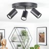 Foren ceiling light, ceiling spotlight LED black, 3-light sources, Colour changer
